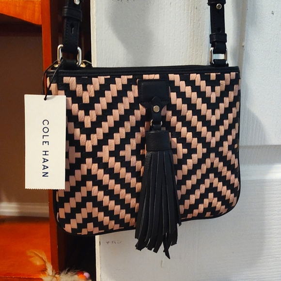 Cole Haan Handbags - Cole Haan Skylar Crossbody Black Vachetta